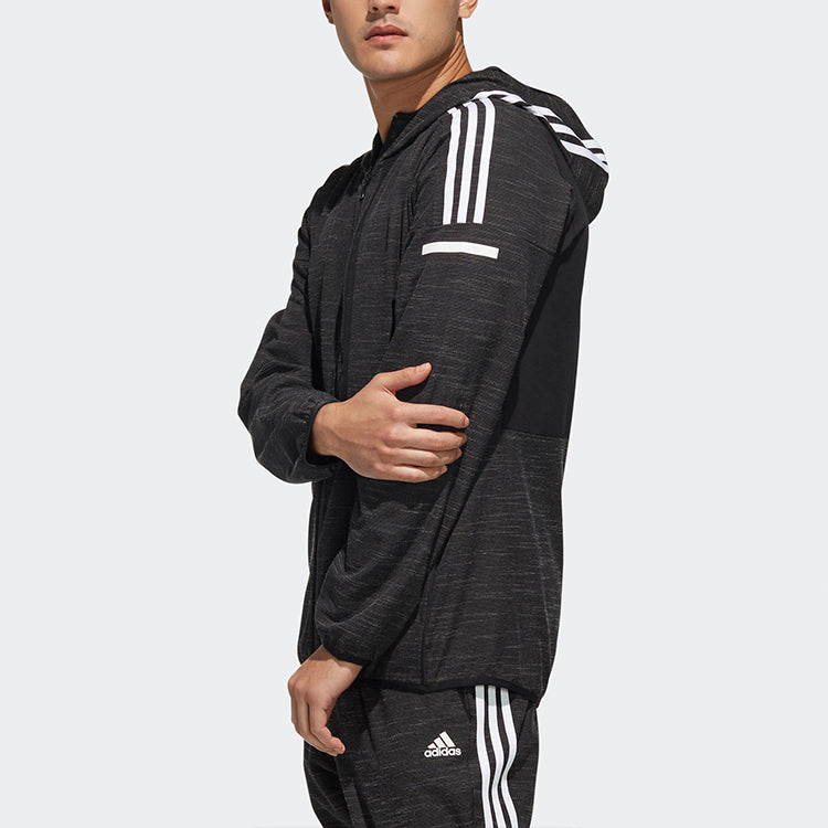 adidas M 247 CL JK S19 Sports hooded Woven Jacket Black DV1139