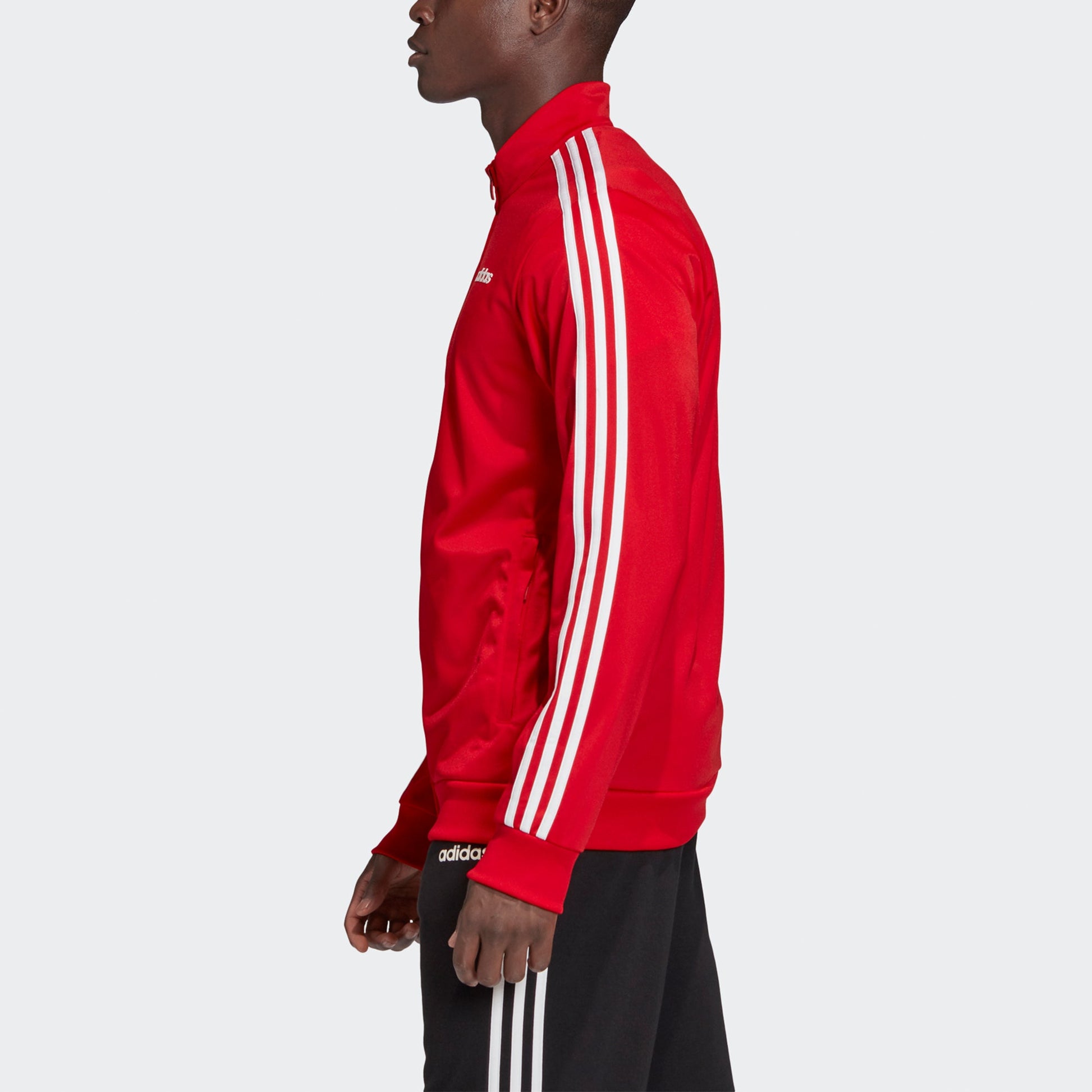 adidas E 3s Tt Tric Athletics Training Slim Fit Sports Stylish Jacket Red FM6069
