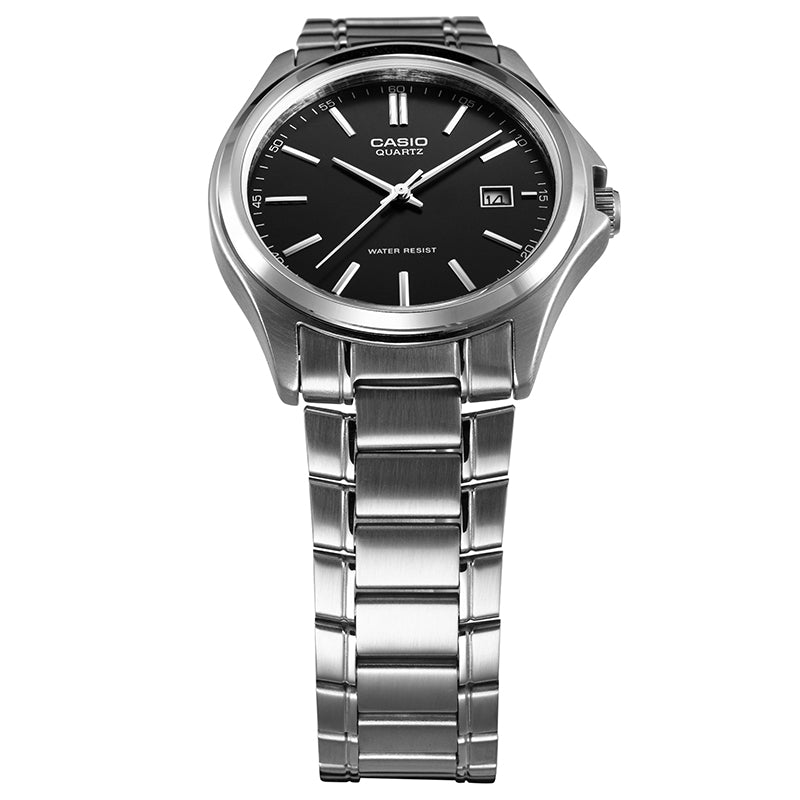 CASIO ENTICER&VINTAGE Series Simplistic Casual Fashion Stainless Steel Couple Black Analog MTP-1183A-1A&LTP-1183A-1A