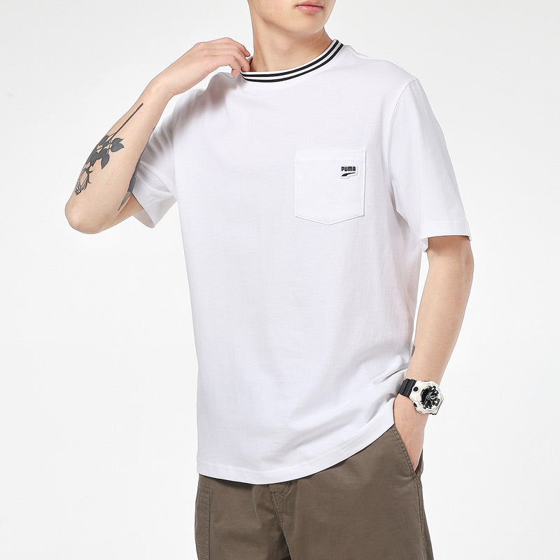 PUMA Downtown Pocket T-Shirt 'White Black' 531432-02