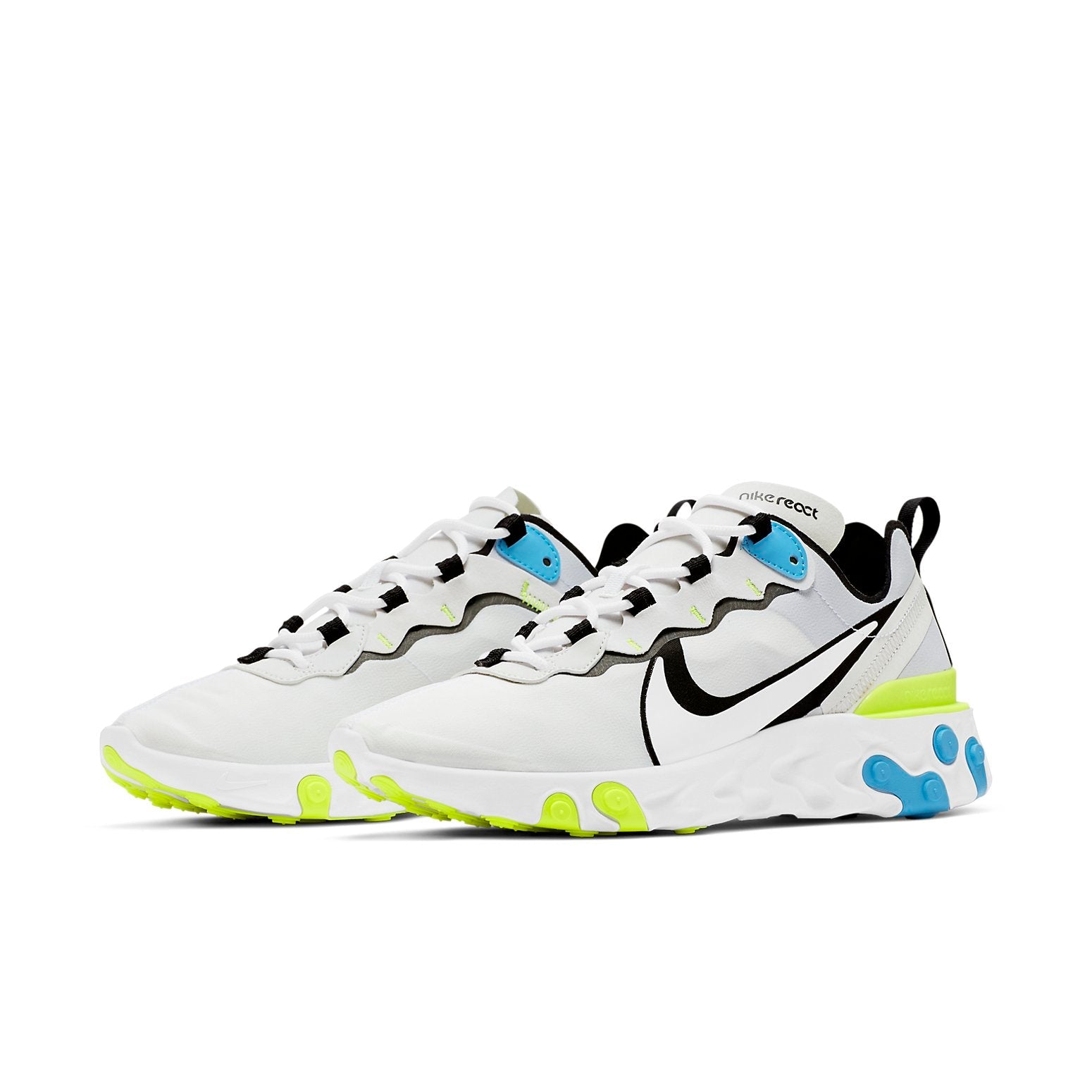 Nike React Element 55 'White Blue Fury Volt' CZ8652-104
