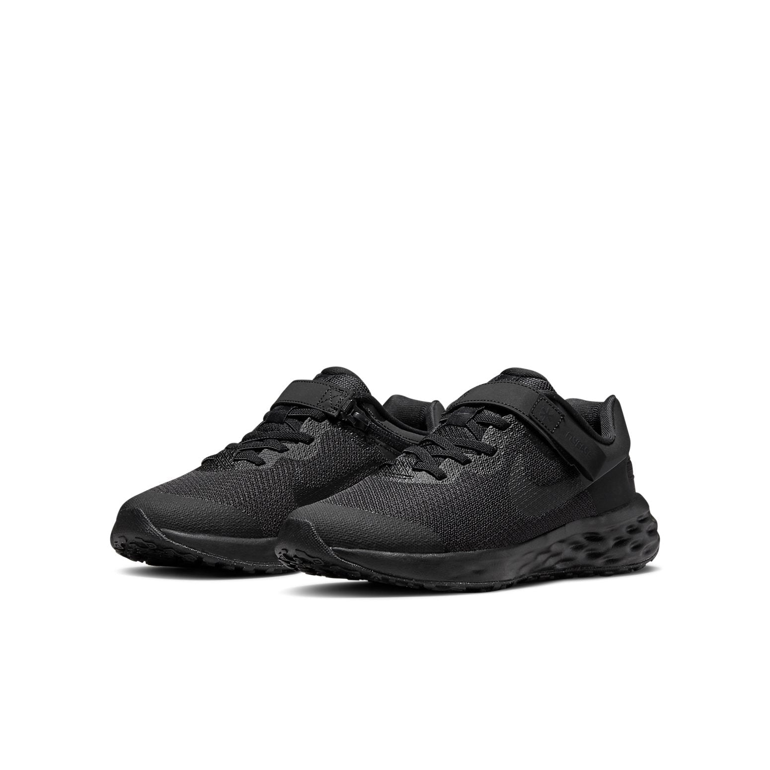 (GS) Nike Revolution 6 FlyEase 'Black Dark Smoke Grey' DD1113-001