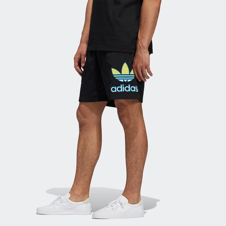 adidas originals Tr Short Large Logo Running Sports Shorts Black GL5137