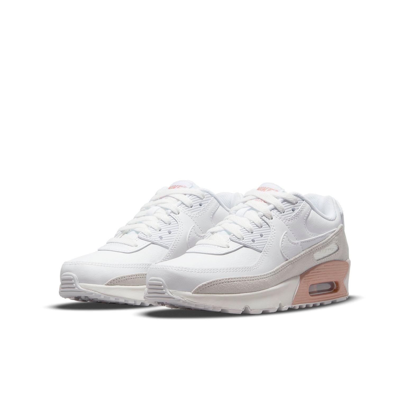 (GS) Nike Air Max 90 Leather 'White Metallic Red Bronze' CD6864-117