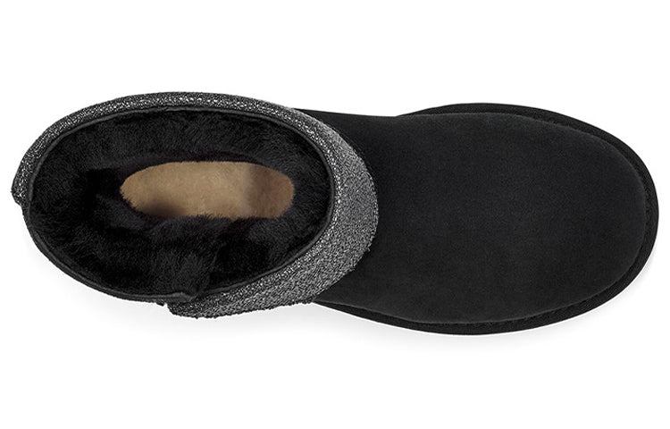 (WMNS) UGG Classic Caviar Mini Fleece Lined Black 1112498-BLK