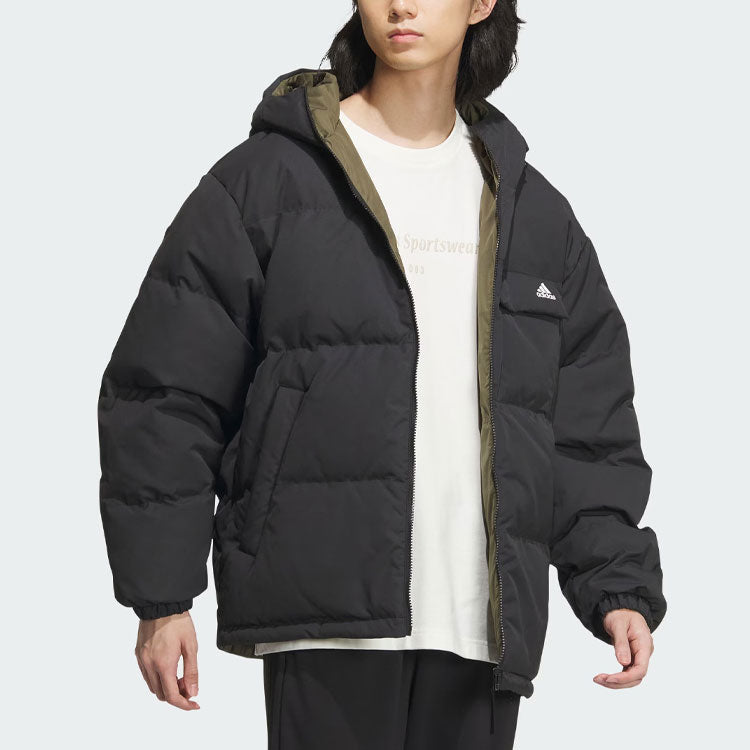 adidas Reversible Down Jacket 'Black Green' IV7569