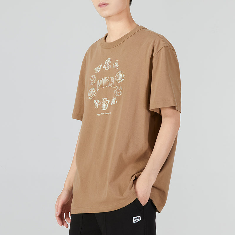 PUMA Downtown Graphic Tee 'Brown' 535400-63