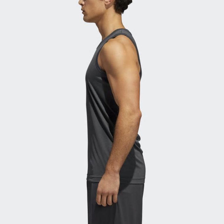 Men's adidas Logo Basketball Sports Gray Vest CZ1452