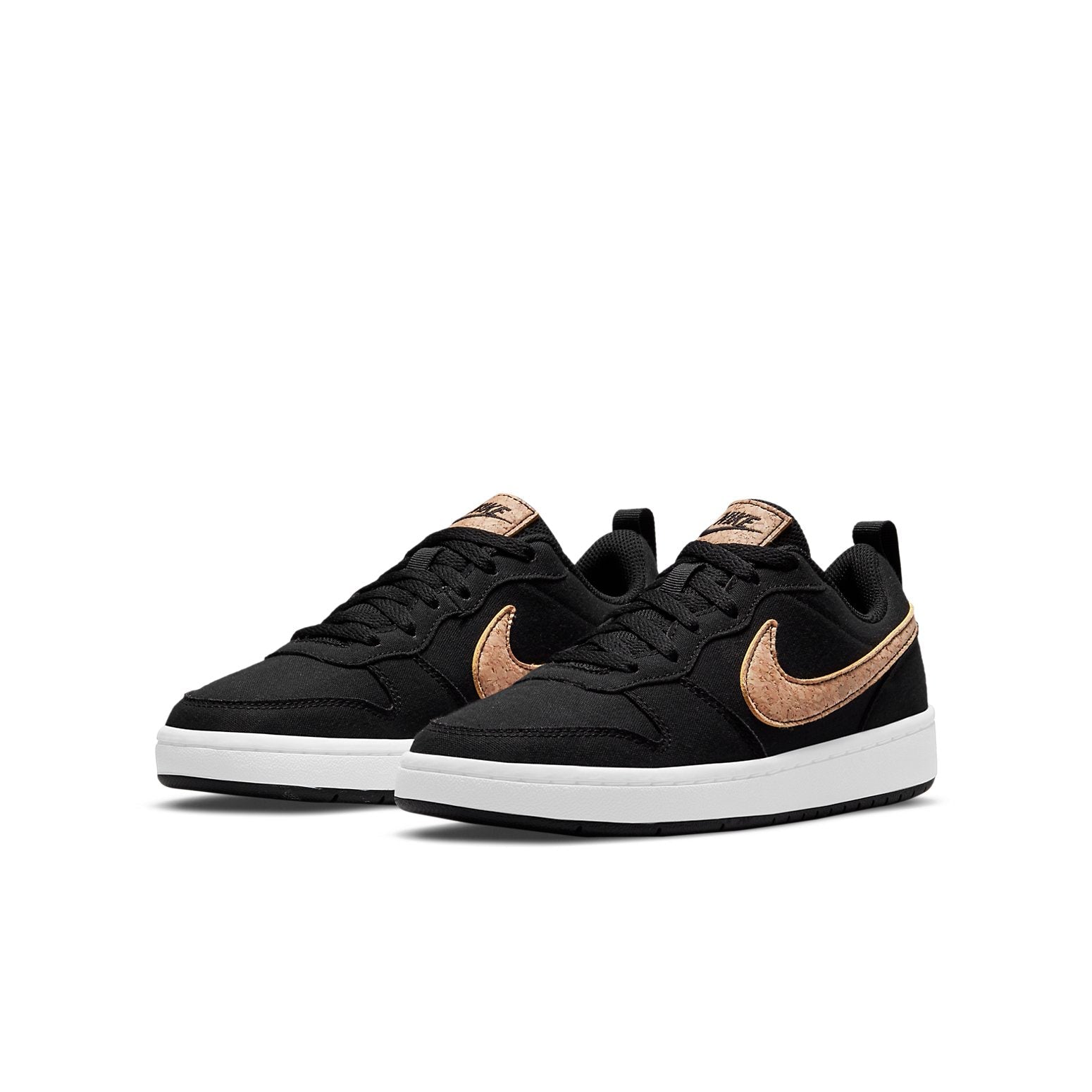 (GS) Nike Court Borough Low 2 Canvas 'Black Cork' DC7949-001
