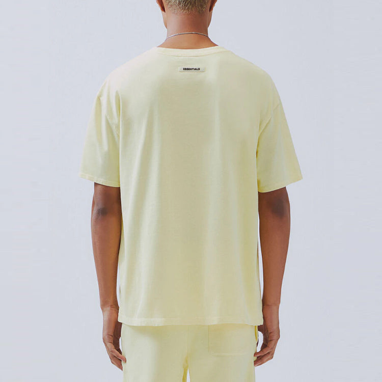 Fear of God Essentials Tee Yellow Logo Short Sleeve Unisex FOG-SS20-95