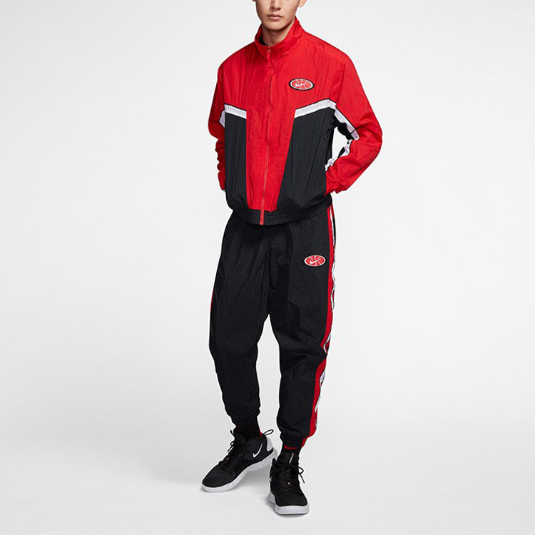 Men's Nike Contrasting Colors Side Stripe Basketball Sports Pants/Trousers/Joggers Black AV9759-013