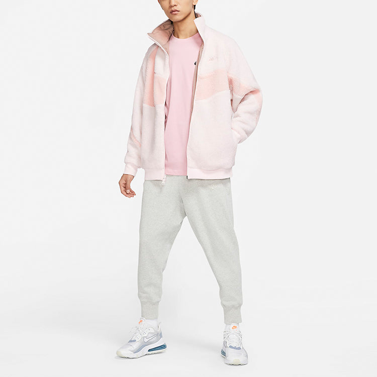 Nike Big Swoosh Reversible Boa Jacket (Asia Sizing) 'Soft Pink Oxford' BQ6546-640