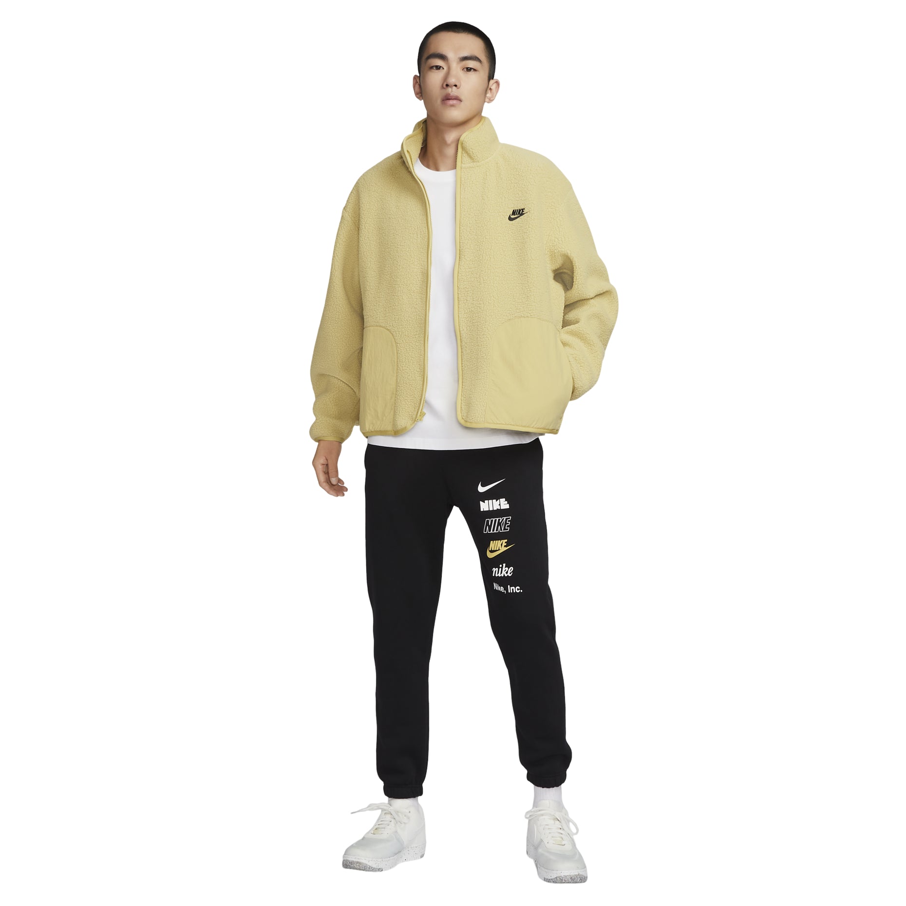 Nike Club Fleece+ Sherpa Winterized Jacket 'Buff Gold Black' FB8387-720