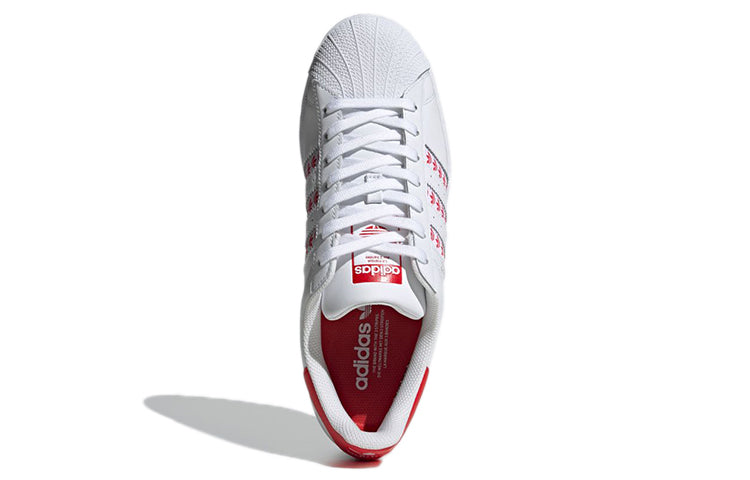 adidas Originals Superstar Sneakers 'White Red' FY3495