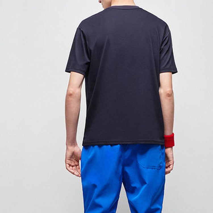 FILA Loose logo Alphabet Numeric Short Sleeve Blue F11M038117F-NV