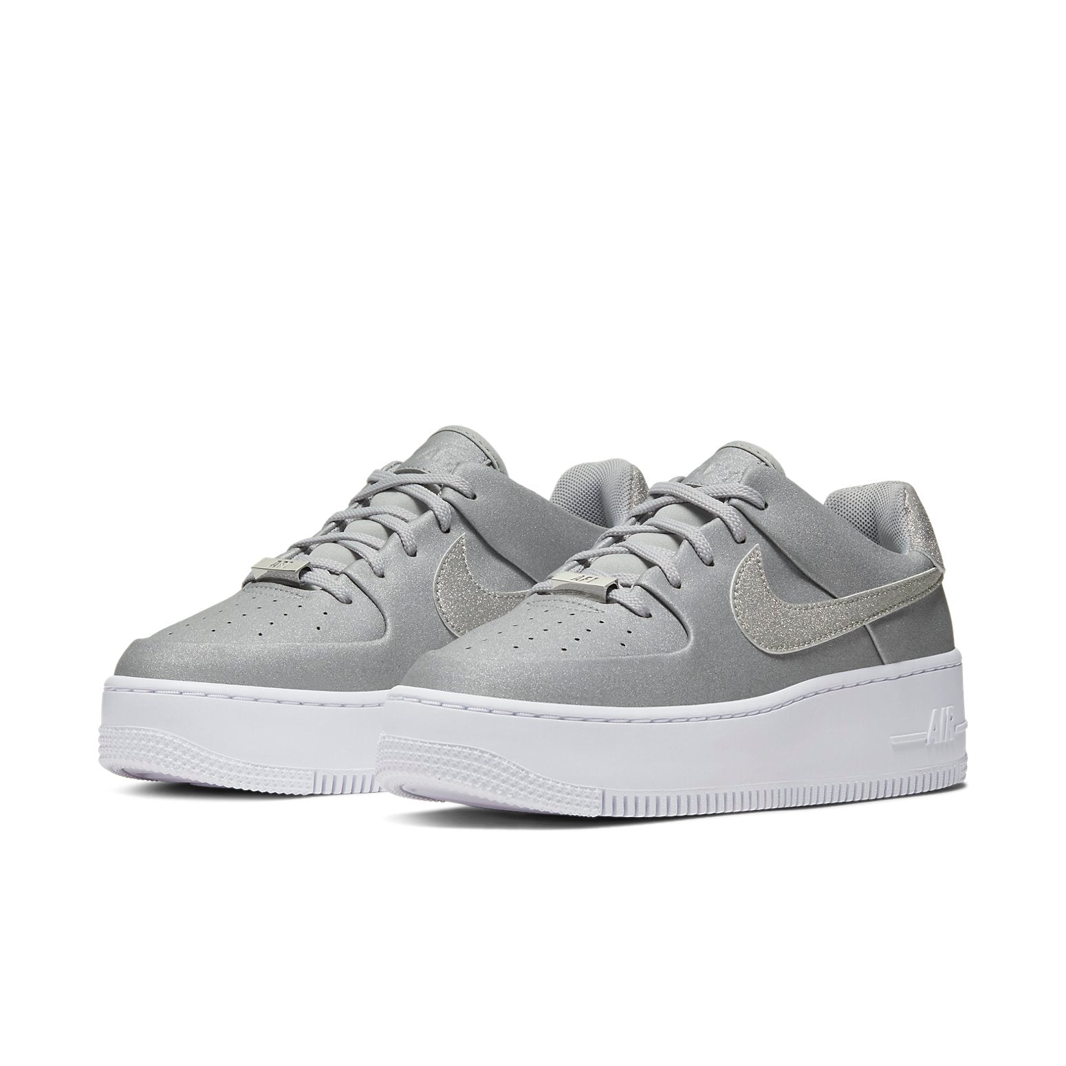 (WMNS) Nike Air Force 1 Sage Low Lx 'Metallic Silver White' CQ7510-017