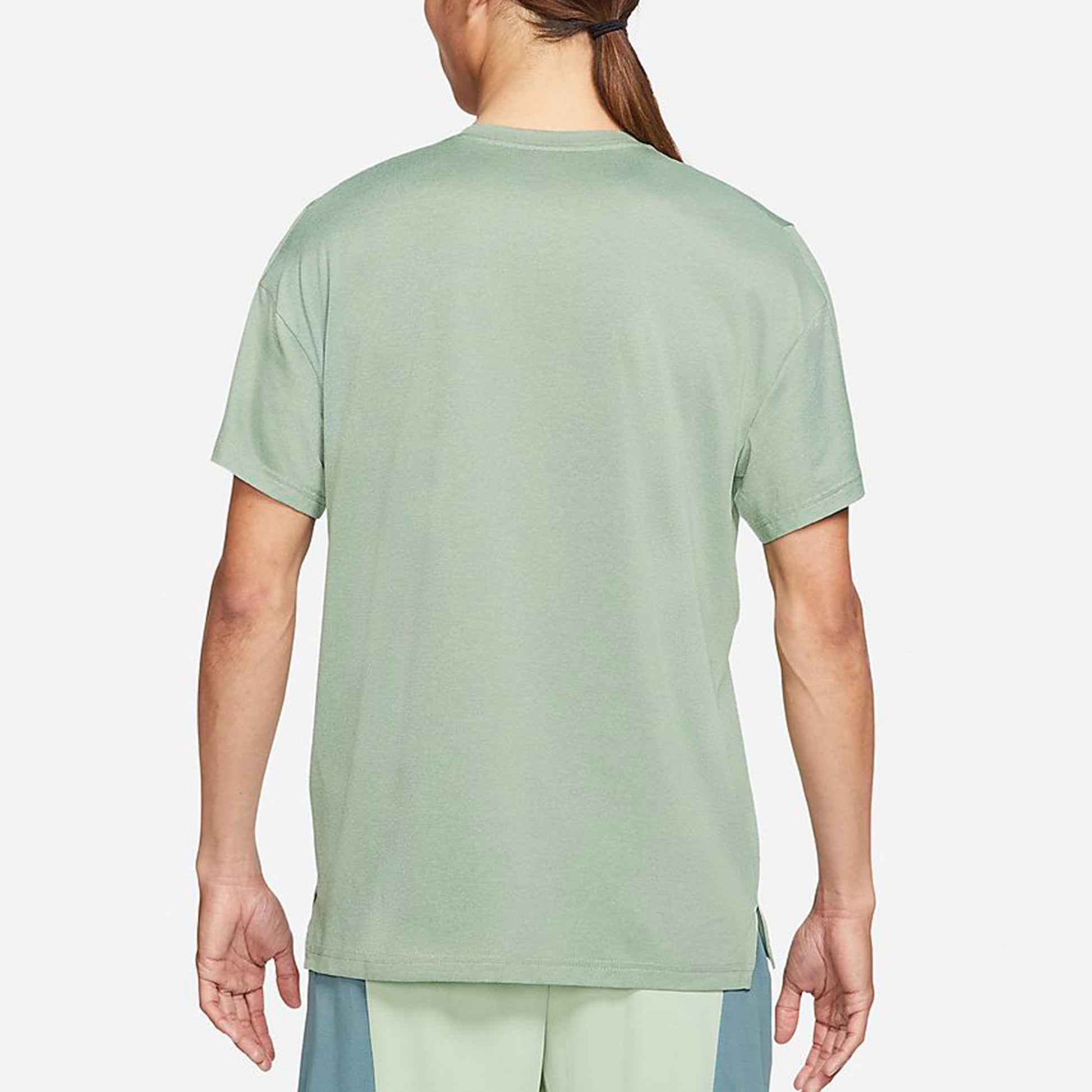 Men's Nike Pro Dri-FIT Casual Sports Quick Dry Round Neck Short Sleeve Grass Green T-Shirt CZ1182-353