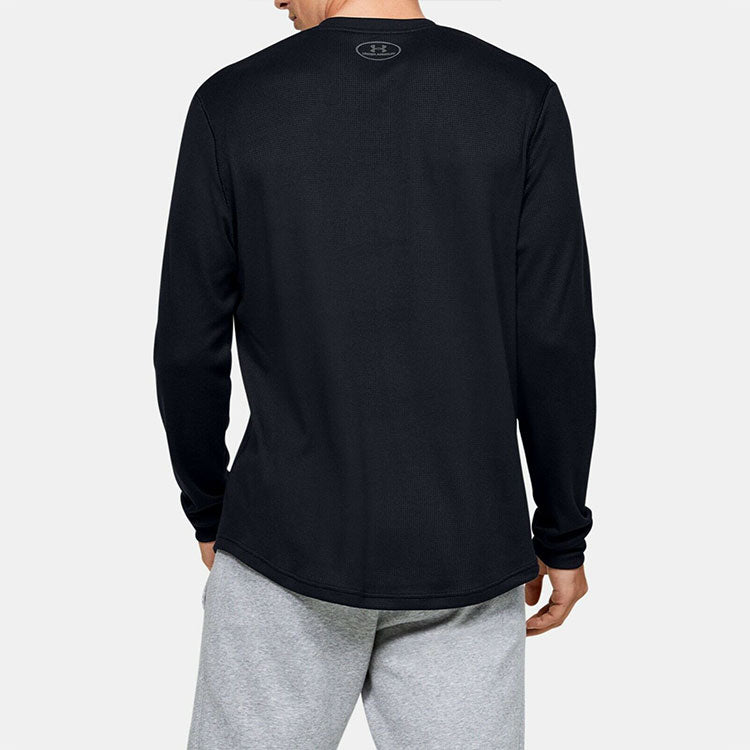 Under Armour Waffle Henley Thermal Shirt 'Black' 1302356-001
