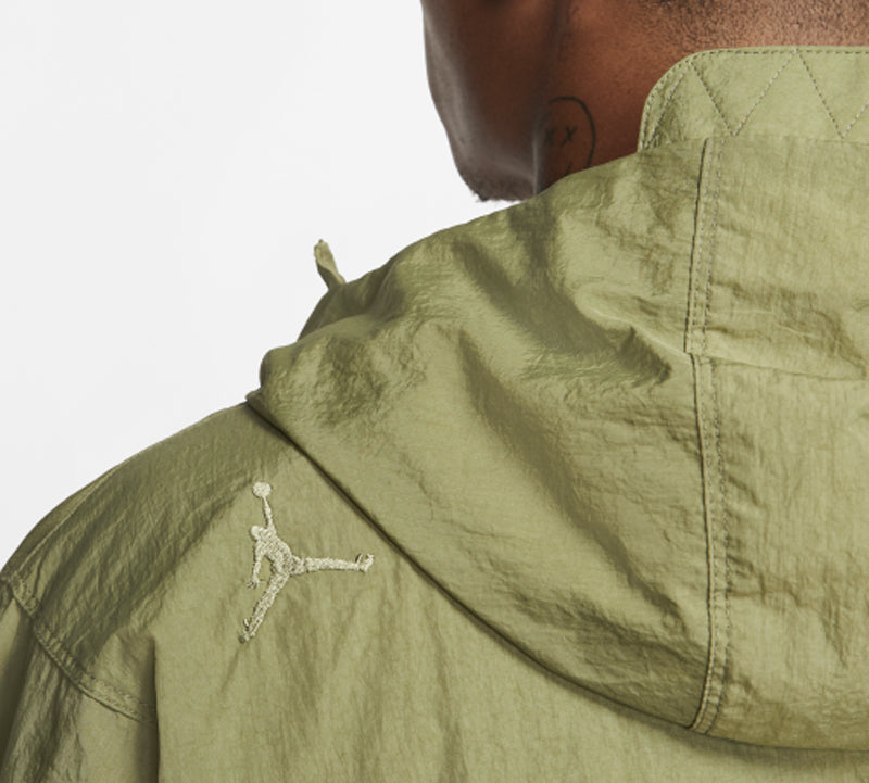 Men's Air Jordan Sport DNA Half Zipper Woven Dark Green Jacket CD5729-370