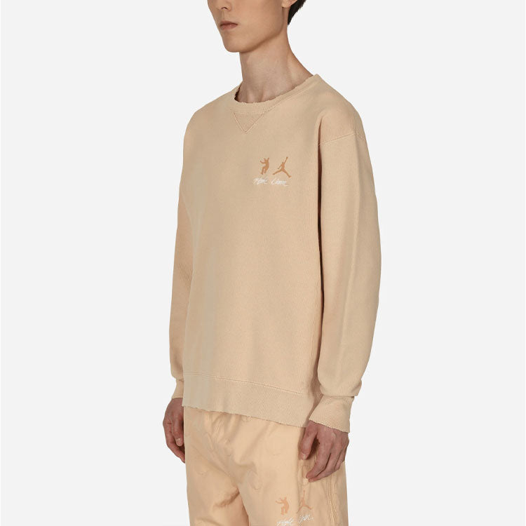 Air Jordan x union Crossover Logo Solid Color Sleeve Sports Round Neck Asia Edition Khaki DJ9523-268
