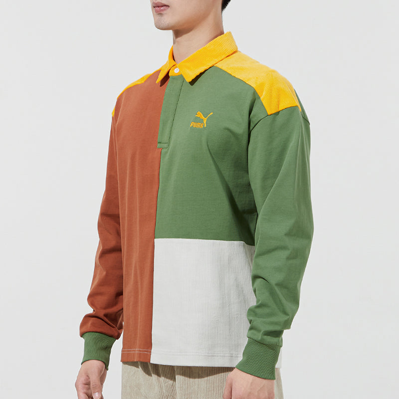PUMA Retro Color Block Polo Shirt 'Green' 534680-17
