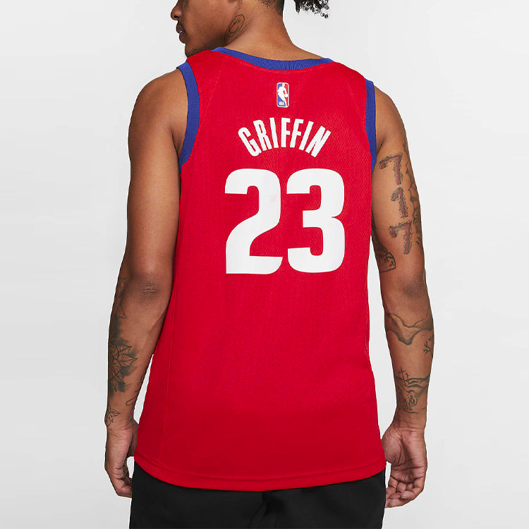 Nike NBA City Version 20-21 Season Detroit Pistons 23 Alphabet Printing Basketball Vest Red AV4636-658