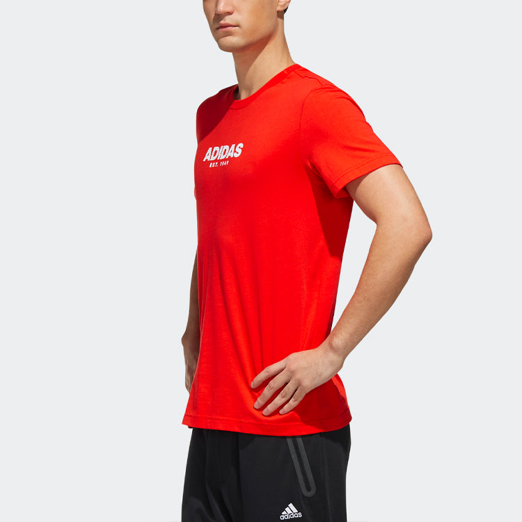 Men's adidas GFX T 2 Sports Short Sleeve Red T-Shirt EK4729