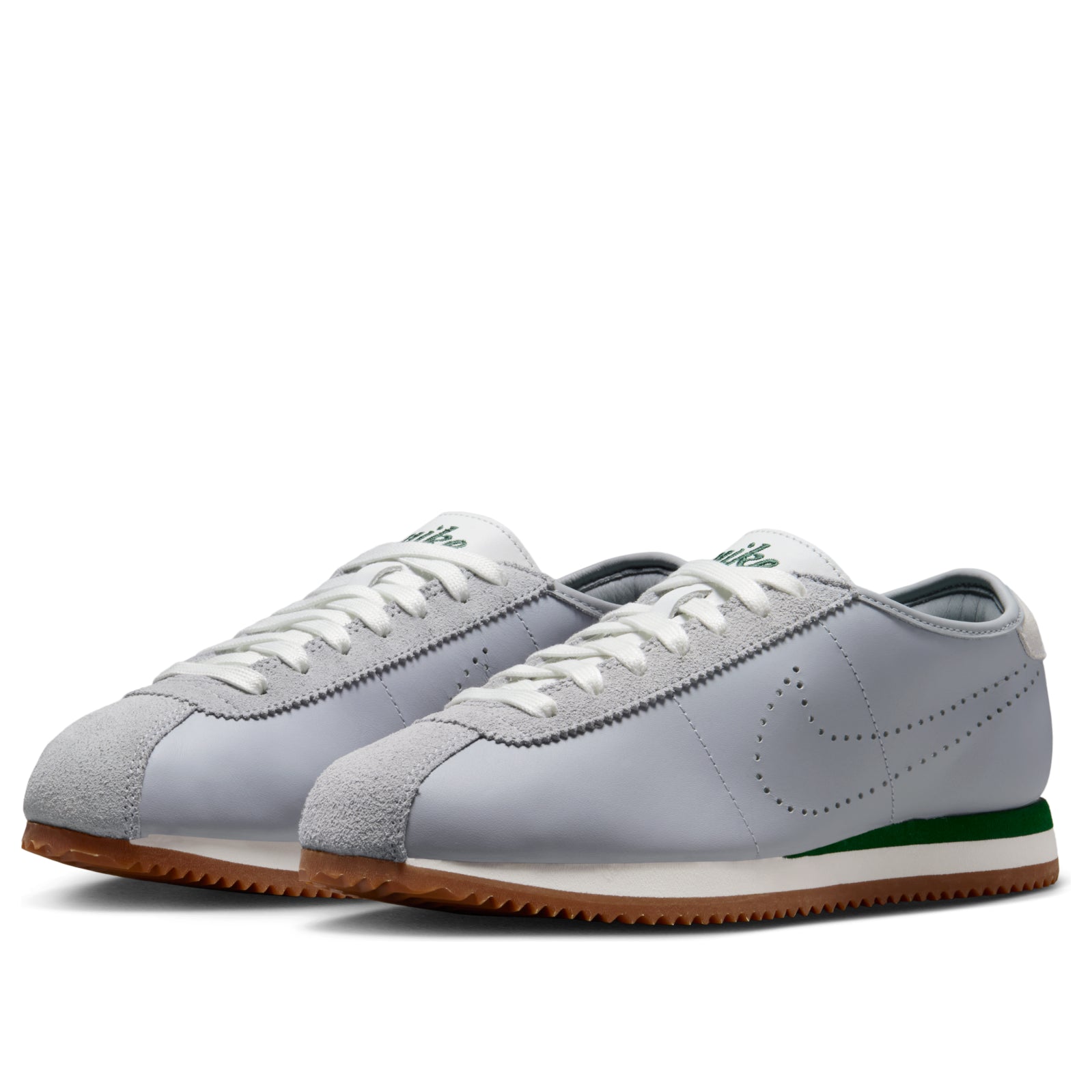 (WMNS) Nike Cortez Leather 'Wolf Grey Summit White Green Gum' HQ1841-001