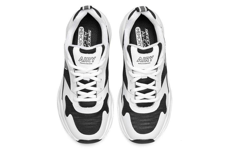 (WMNS) Skechers D'Lites Low-Top Daddy Shoes Black/White 88888415-WBK