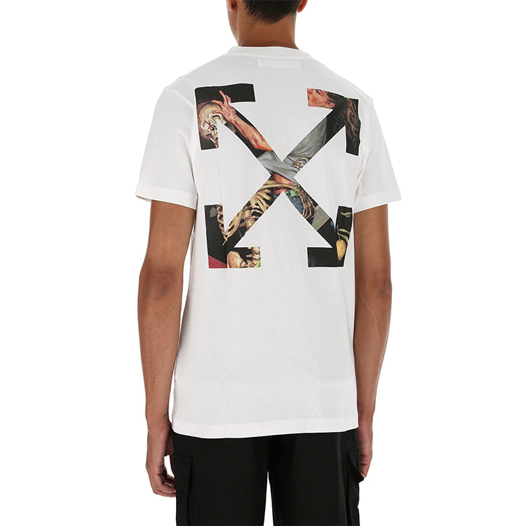 Off-White Arrow Painting Printing Short Sleeve White OMAA027F20FAB0040110