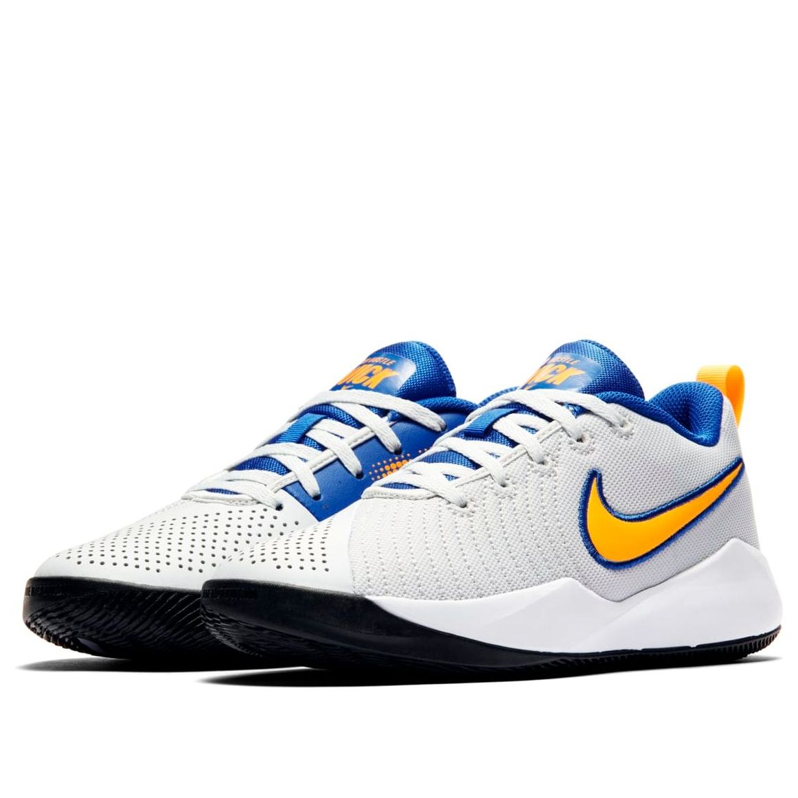 (GS) Nike Team Hustle Quick 2 'White Blue Yellow' AT5298-011