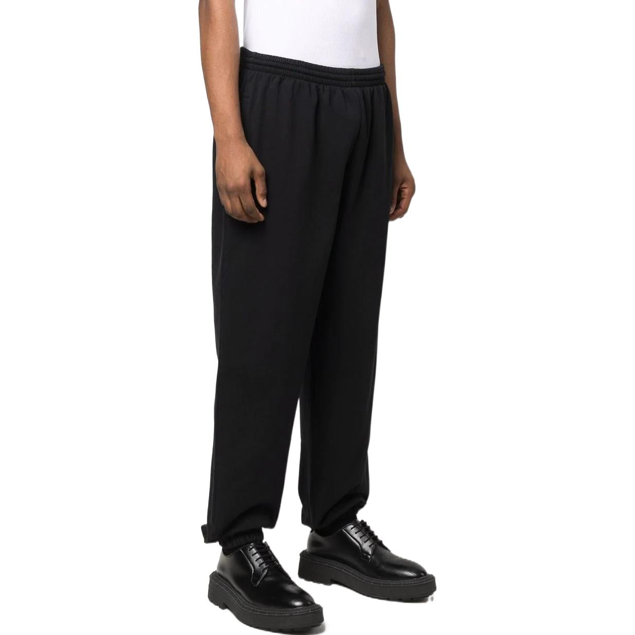 Balenciaga Paris Logo Stretched Knee Sweatpants 'Black White' 675244TLVL81070