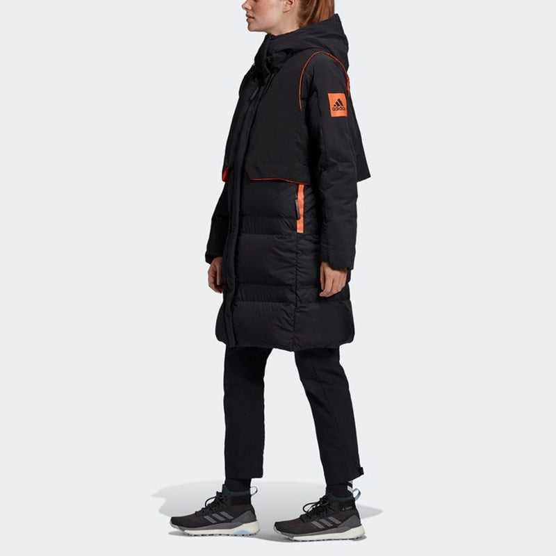(WMNS) adidas Myshelter Cold.RDY Down Jacket Asia Sizing 'Black Orange' FR9529