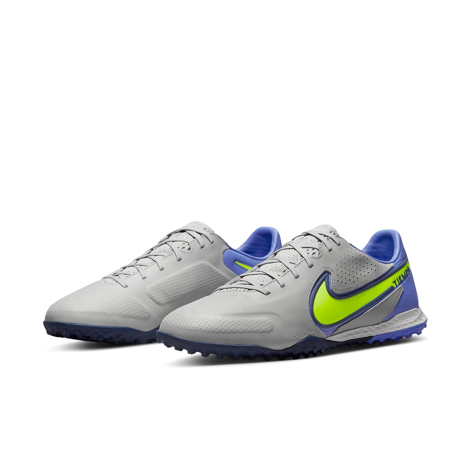 Nike React Legend 9 Pro TF Turf Soccer Shoes Grey/Yellow DA1192-075
