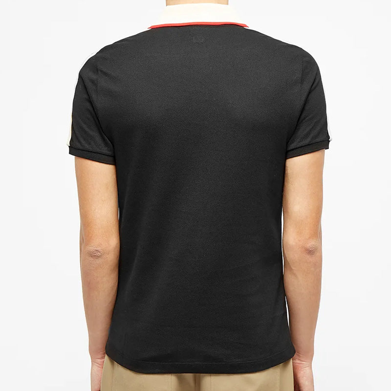 Gucci Striped Logo Short-sleeved Polo Shirt Black 500972-X9M38-1106