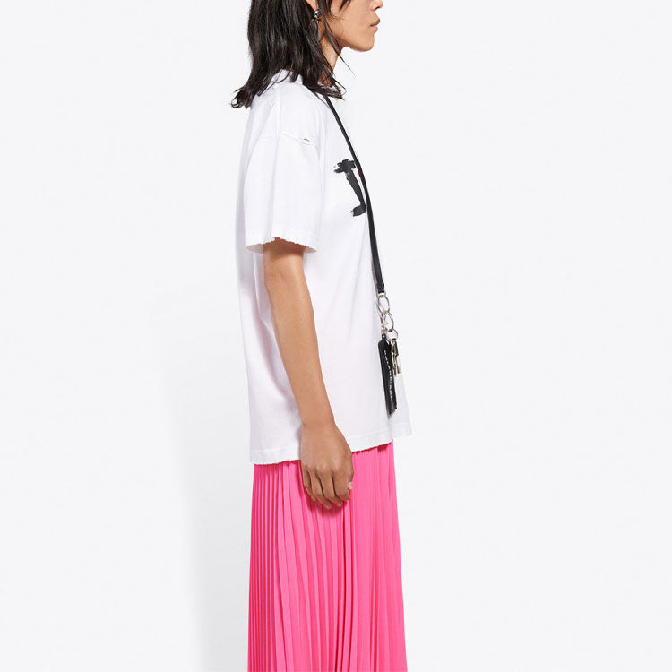 Balenciaga Printing Short Sleeve White 612965TJVL59040