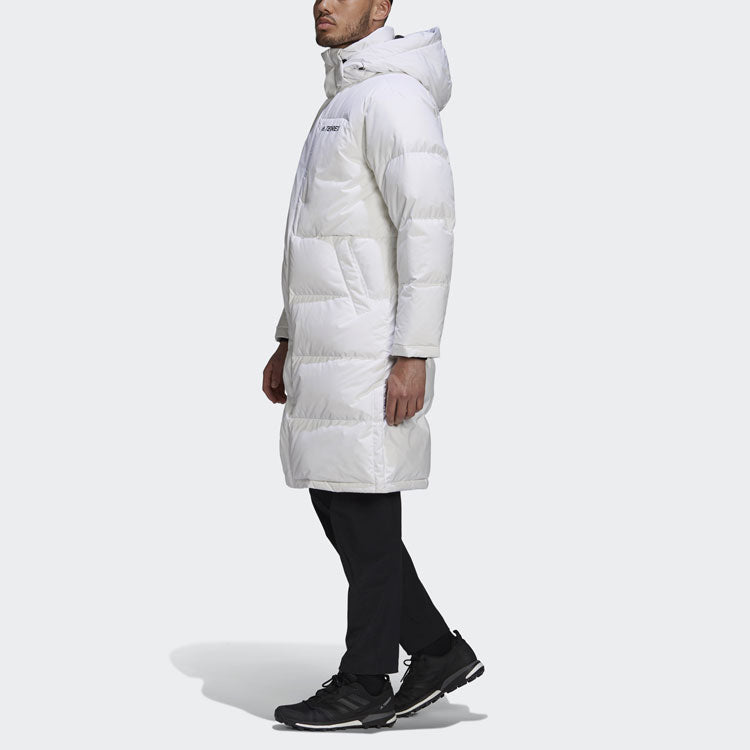 adidas Outdoor Casual Sports hooded down Jacket Couple Style White GE9875