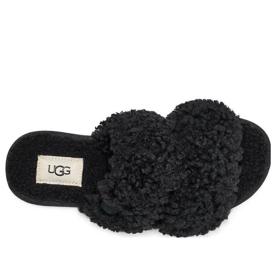 (WMNS) UGG Maxi Curly Scuffetta 'Black' 1130837-BLK