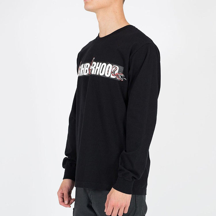 NEIGHBORHOOD Unisex SS20 Rattlesnake-1 Logo Printing Sweateshirt Black 201PCNH-LT09