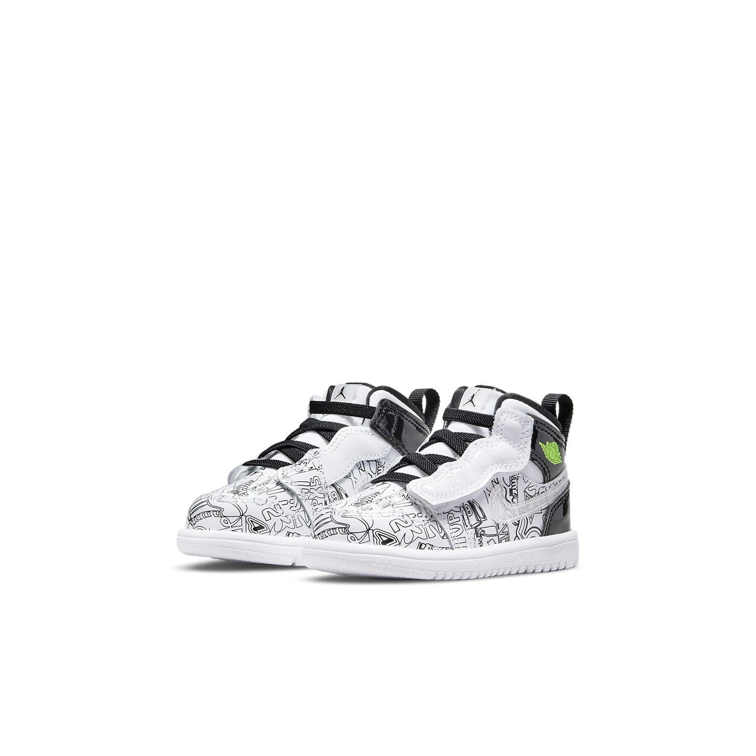 (TD) Air Jordan 1 Mid Alt SE 'White Black Graffiti' DH9682-100