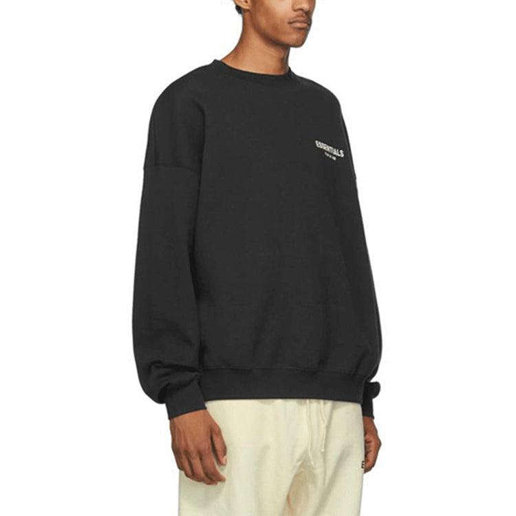 Fear of God Essentials Boxy Crew Sweat Black FOG-FW19-82