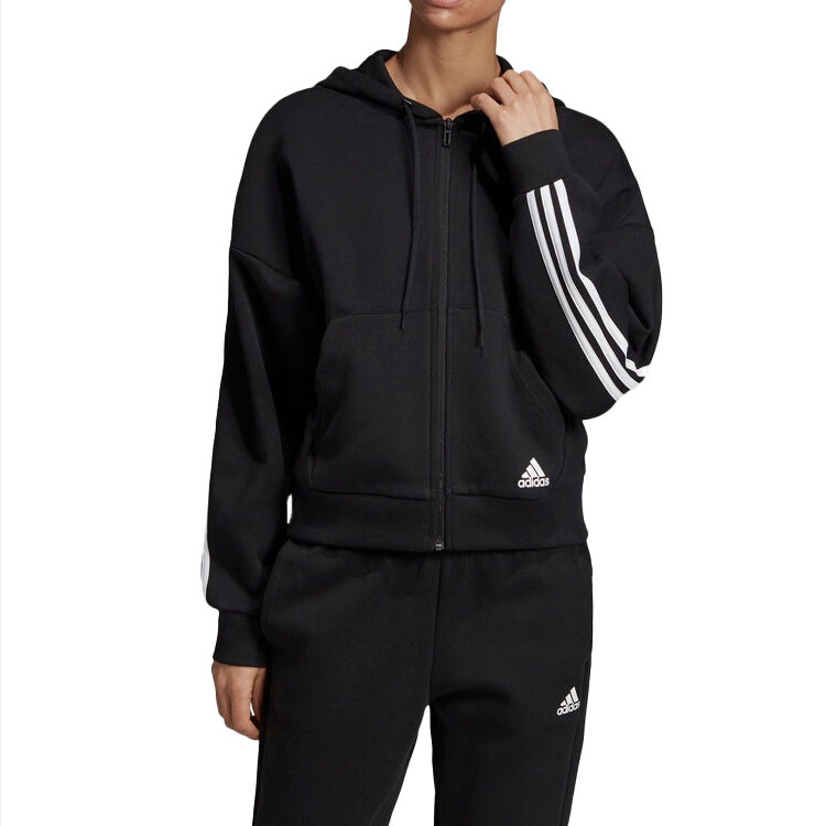 (WMNS) adidas Mh 3S Dk Hd Sports Hooded Jacket Coat Black DX7970