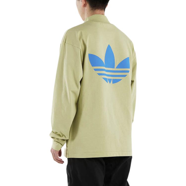 Men's adidas x Fear of God Crossover Alphabet Logo Round Neck Long Sleeves Autumn Green T-Shirt HM8111