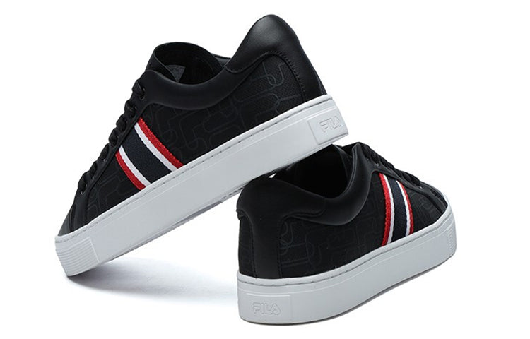 FILA 1911 Stripe Low Top Shoes Black/Red F12M124345FBK