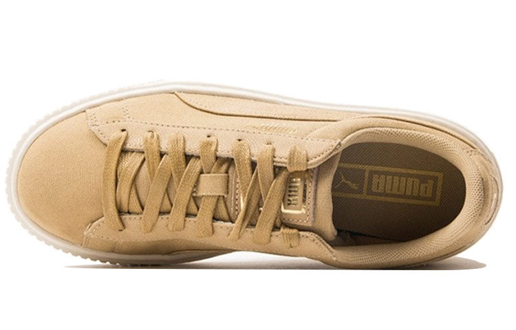 (WMNS) PUMA Basket Platform Cv 'Wheat White' 365623-02