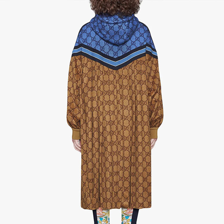 (WMNS) Gucci Technical Jersey GG Long Jacket 'Blue Camel' 550604-XJADG-2144