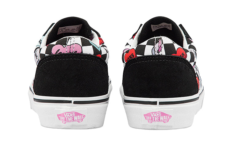 Vans Old Skool Damier Sneakers K Black/White/Red VN0A7Q5FABY
