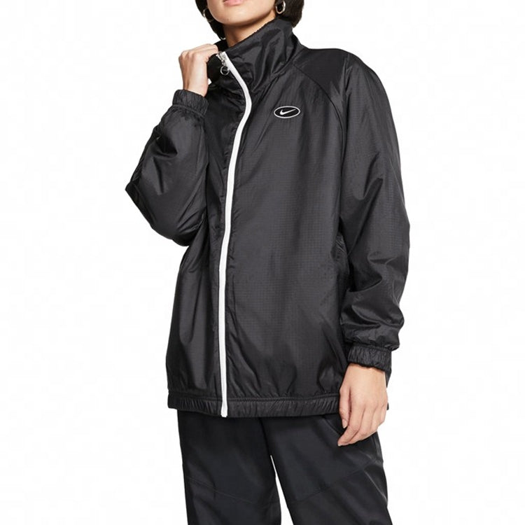 (WMNS) Nike Big Swoosh Large lamb's wool Reversible Jacket Asia Edition Black CI8938-010