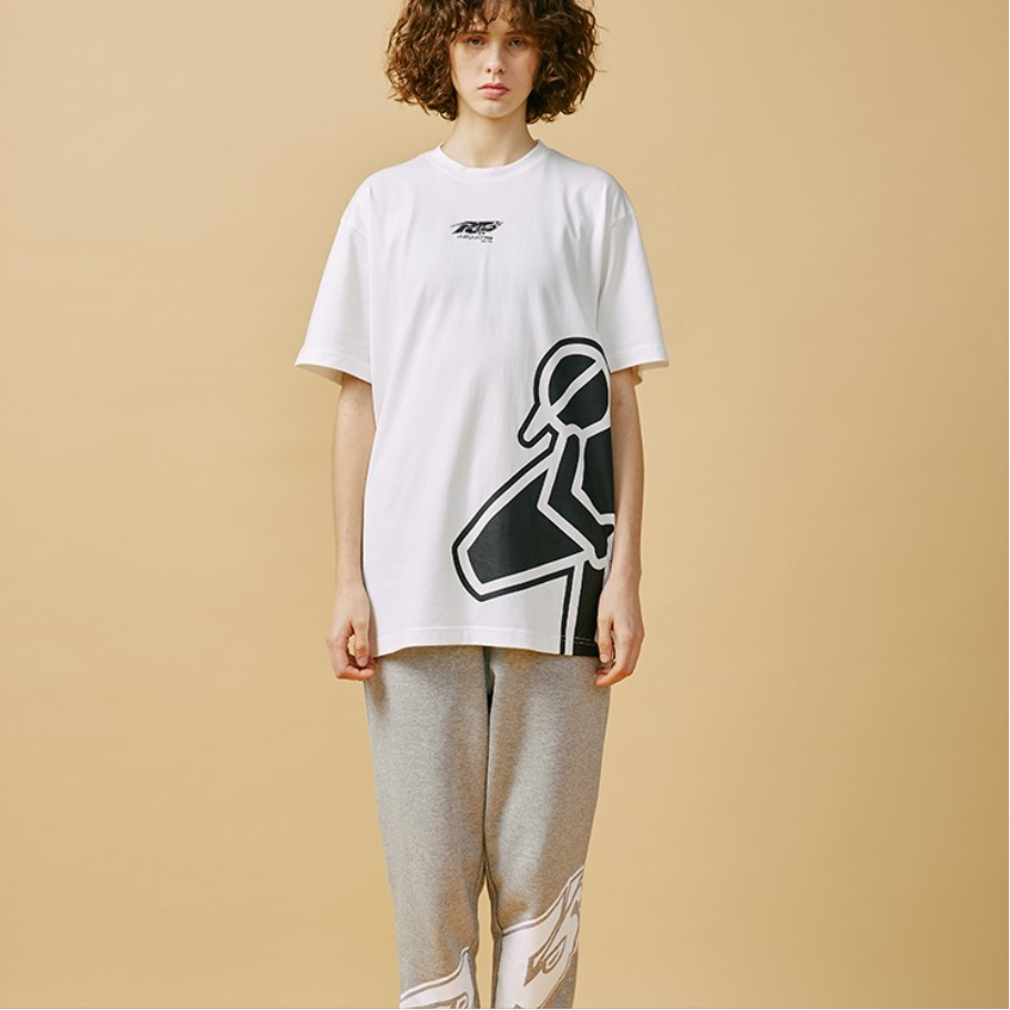 PJ's Vigor Pattern Printing Short Sleeve Unisex White 20SSTS1034-P