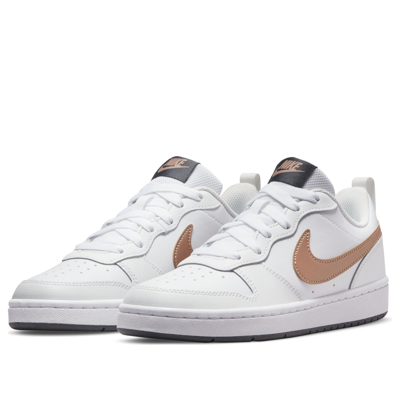 (GS) Nike Court Borough Low 2 'White Metallic Red Bronze' BQ5448-116